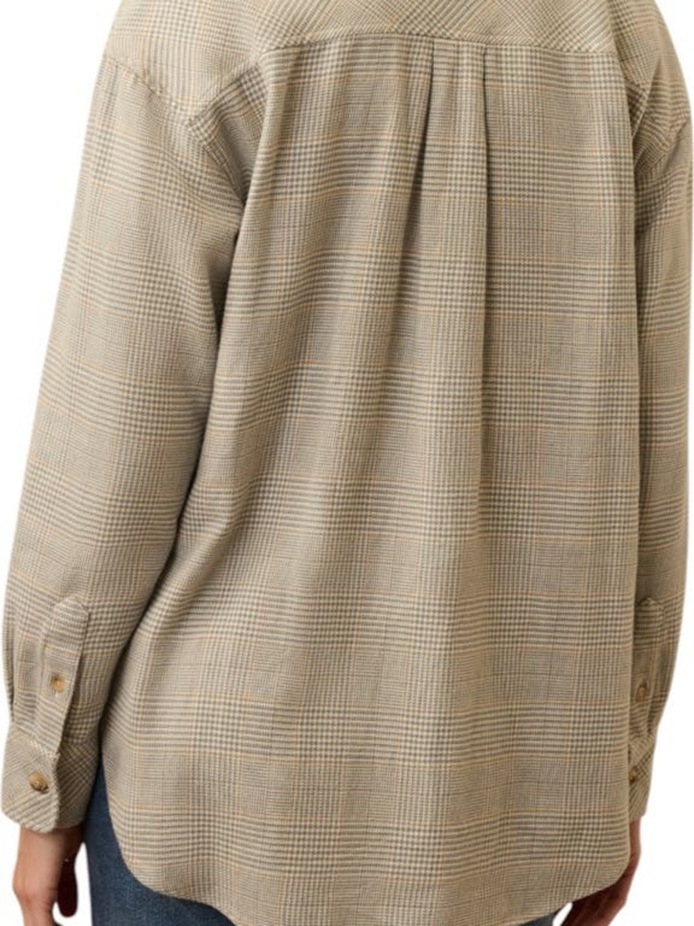 Faherty Nazaré Relaxed Flannel Shirt Canyon Plaid Tan Medium NWT - Picture 10 of 12